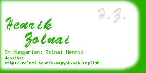 henrik zolnai business card